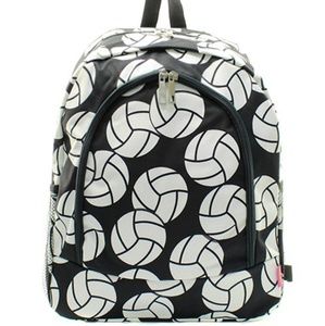 BLACK CANVAS VOLLYBALL BACKPACK/BOOK BAG!